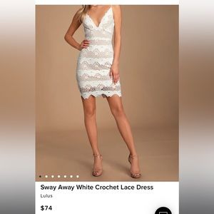 LULUS Sway Away White Crochet Lace Dress